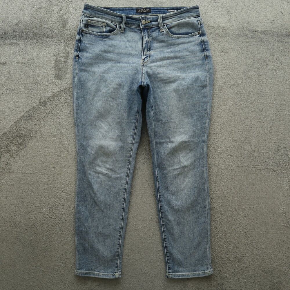 Judy Blue Jeans Junior's Size 9/29 Blue Mid-Rise Boyfriend Fit Denim 29" Inseam